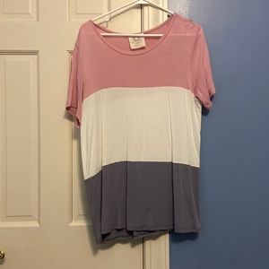 Cute Womens Color-blocked blouse